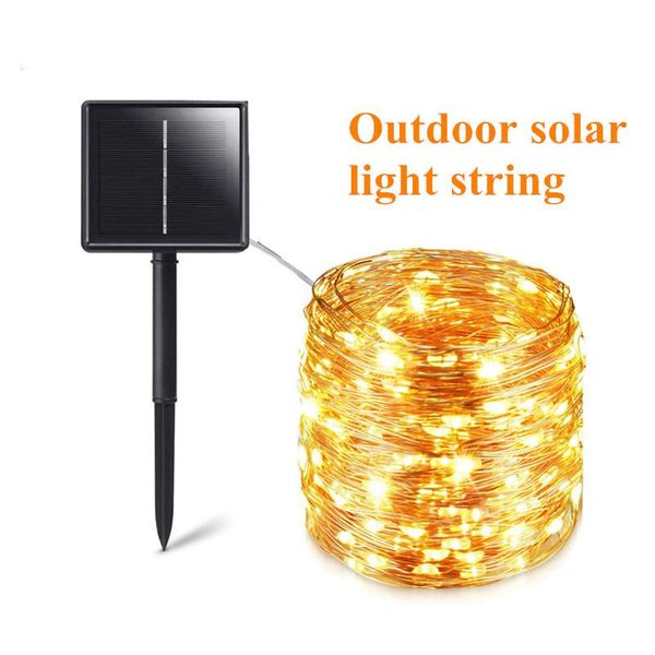 

solar lamps string fairy lights 12m 100led / 5m 50 led waterproof outdoor garland power lamp christmas for garden decoration
