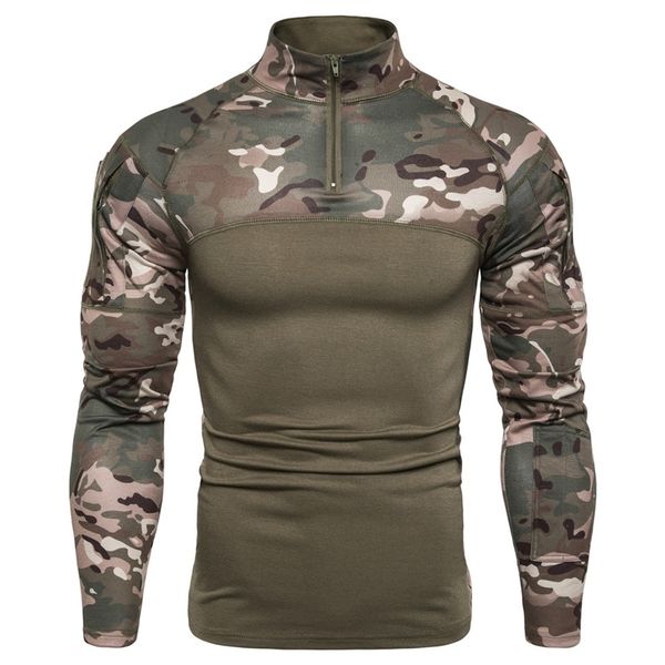 

men's t-shirts men camouflage tactical military tshirt long sleeve large size army tight t shirt outdoor fitness assault multicam, White;black