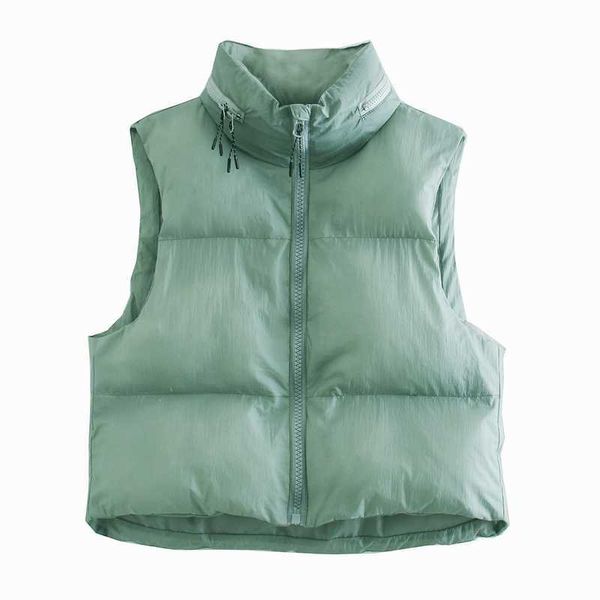 

women warm vest winter fashion cotton padded sleeveless outerwear 210602, Black;white