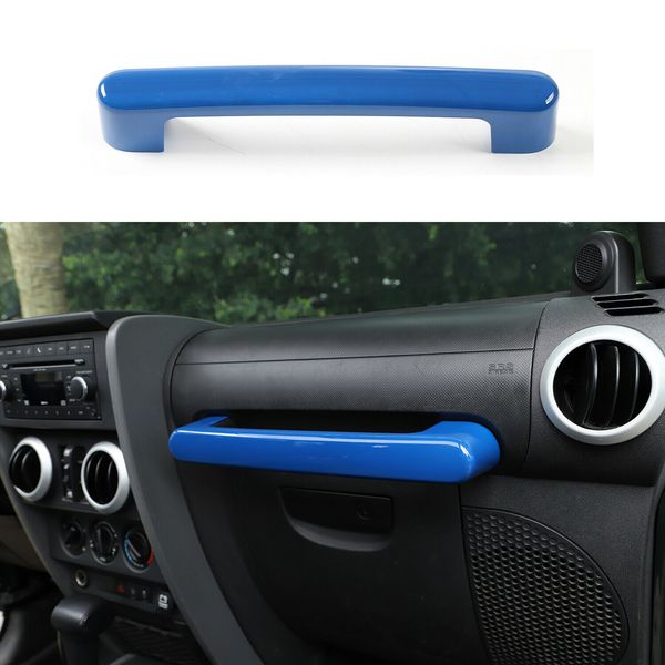 

blue car copilot grab handle cover frame trim for 2007-2010 jeep wrangler jk jku interior accessories