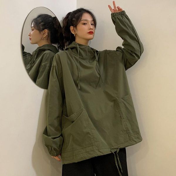 

autumn hoodies women ins harajuku sweatshirts hipster solid pullovers fashion casual bf ladies streetwear loose oversize women's &, Black