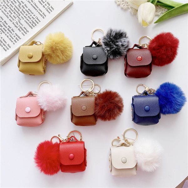 

fashion leather headphones protective case for apple airpods pro with strap, cover of earbuds accessories