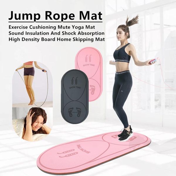 

home anti-slip silent exercise jump rope mat gym fitness training -absorbent yoga skipping pad mats