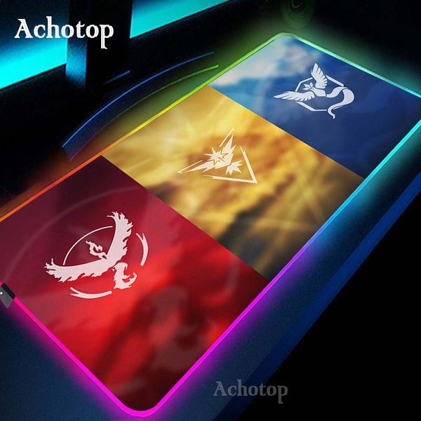 

mouse pads & wrist rests anime team valor gaming pad rgb large gamer mat computer mousepad led backlight keyboard desk