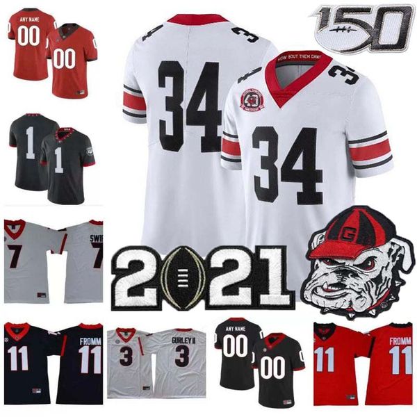 

custom uga georgia bulldogs jersey stetson bennett iv ncaa football jerseys ladd mcconkey brock bowers herschel walker zamir white george pi, Black