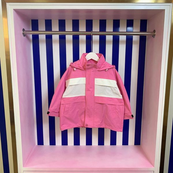 

coat high-end customized children's clothing 2021 early autumn product men's and women's baby hooded windbreaker jacket, clas, Blue;gray