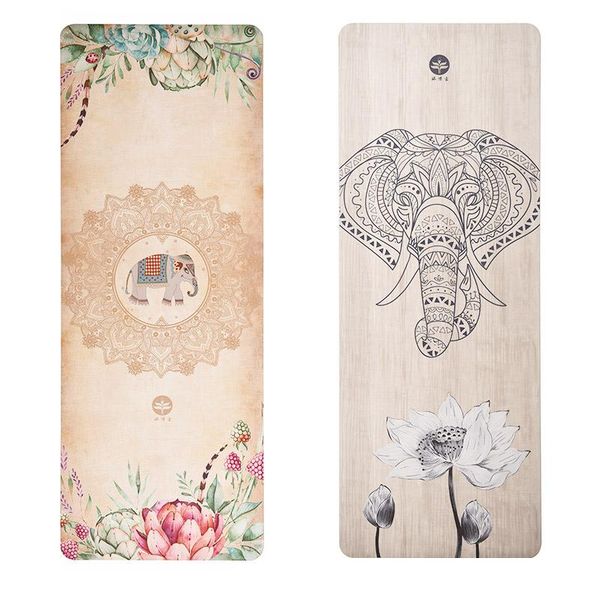 

yoga mats 1mm folding natural rubber ultra-thin slip-resistant mat for fitness gym elephent