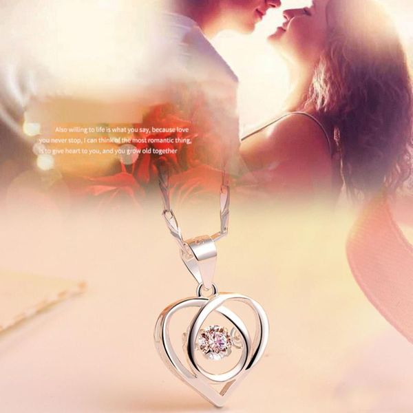 

chains fashion necklace jewelry women luxury glitter smart love valentine's day for charms, Silver