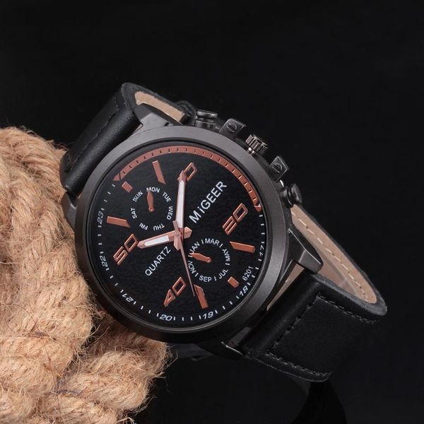 

wristwatches luxury watch 2021 men's fashion belt quartz migeer geneva explosions watches men wrist gift, Slivery;brown