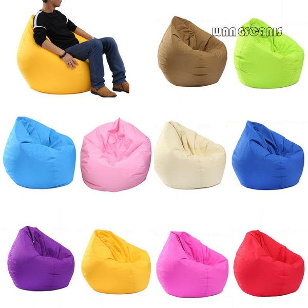 

chair covers unfilled lounge bean bag home solid coffee soft lazy sofa cozy single durable furniture cover 11 colors