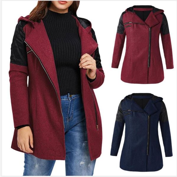 

women's wool & blends womens fashion female overcoat long coats jackets outerwear winter clothing, Black
