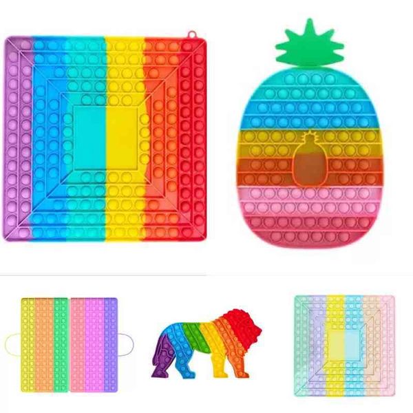 

new rat killing pioneer large 30cm pineapple chessboard children's deskpuzzle decompression bubble silicone toy
