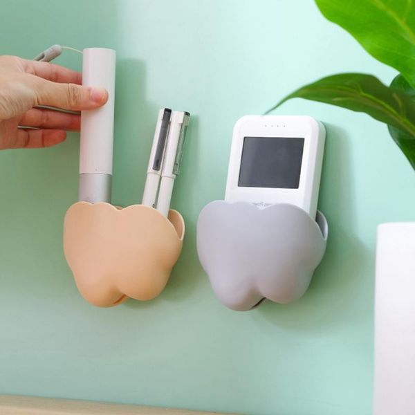 

hooks & rails practical storage box remote control air conditioner case mobile phone holder wall mounted decor organizer rack