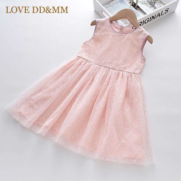 

love dd&mm girls princess dress summer kids sequin embroidery outfits vestidos children clothing baby costumes mesh dress 210715, Red;yellow
