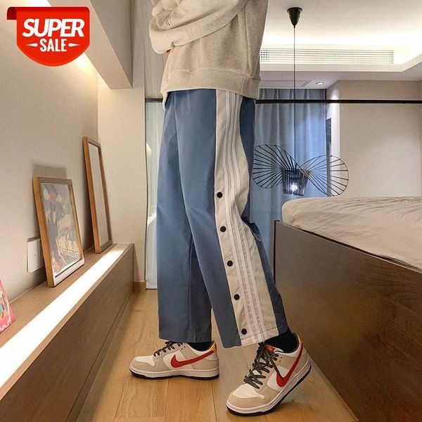 

yemi fashion|breasted pants men's korean trendy sports straight loose wide leg casual #4583, Black