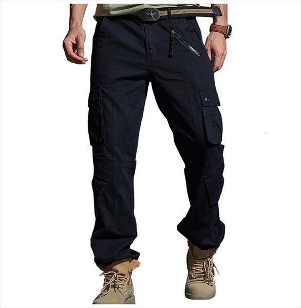 

multi pockets military cargo women pants army fight assault tactical combat long trousers casual straight cotton work trouser, Black