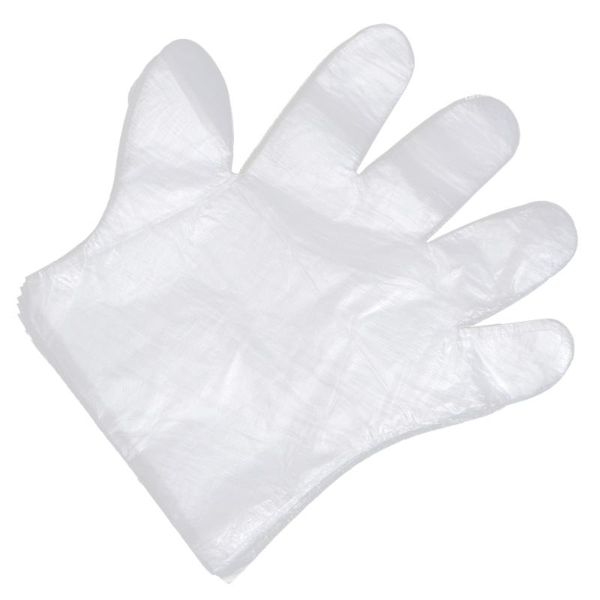 

100pcs disposable polyethylene sterile safety (transparent) gloves