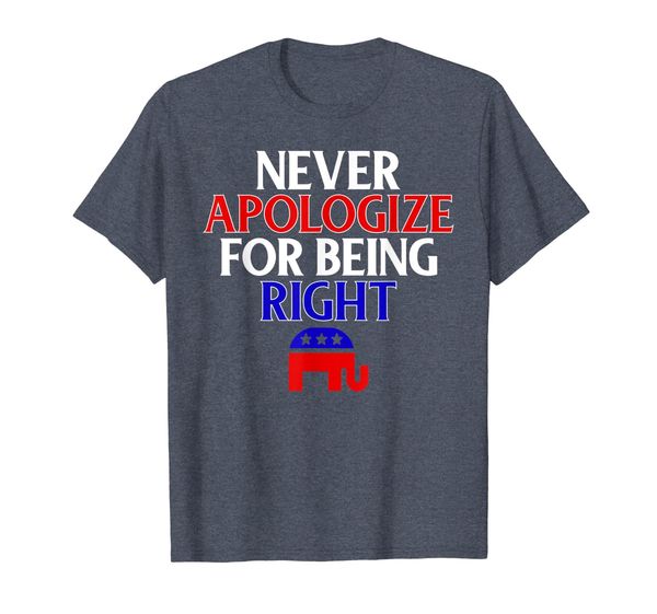 

Funny Republican T Shirt Never Apologize For Being Right, Mainly pictures