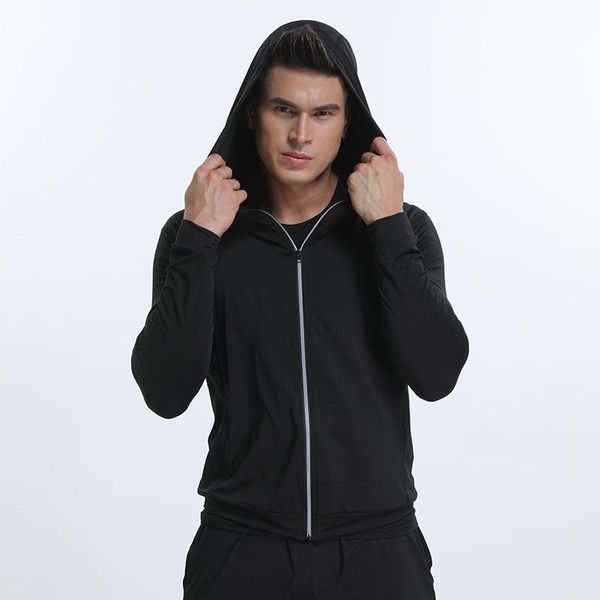 

workout clothes sports suit men's five-piece hooded sweater basketball running breathable training sets, Black;blue