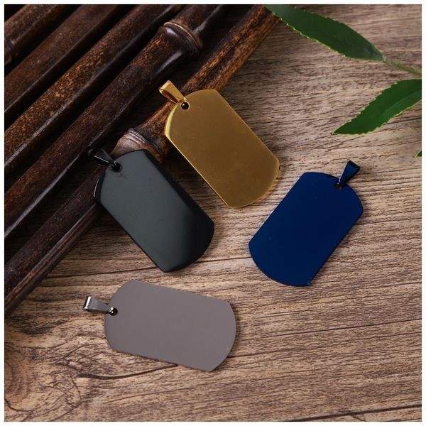 

blank dog stainless steel military brand metal tag advertising gift laser