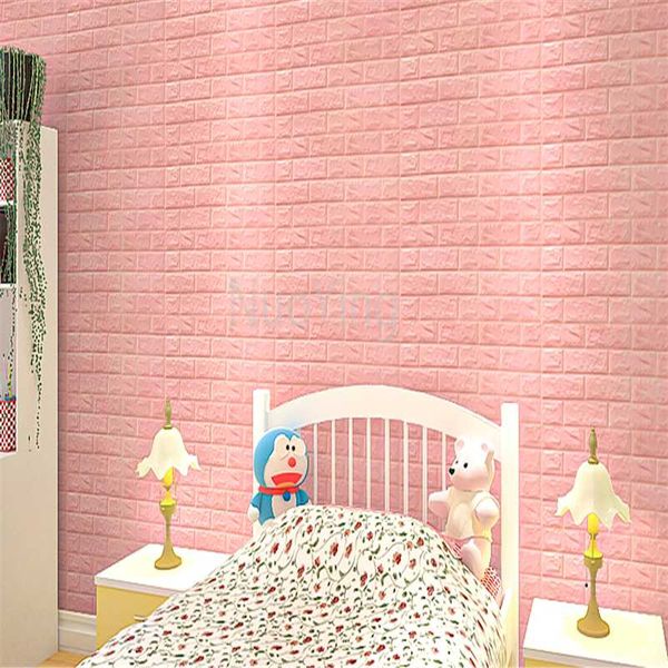 

3d brick wall stickers children's room bedroom diy decoration self-adhesive waterproof wallpaper wallpapers