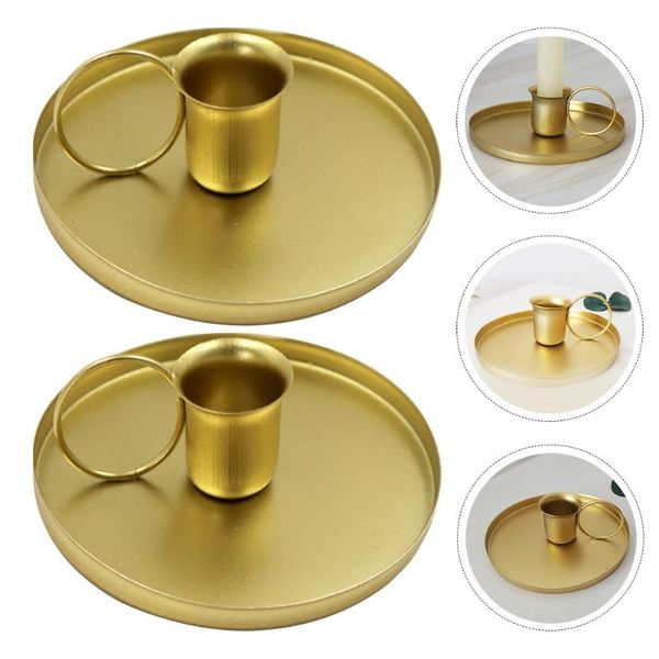 

candle holders 2pcs retro style stick iron tea cup candlesticks table decors