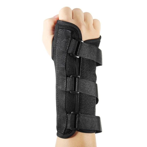 

1pcs removable adjustable wristband steel wrist brace support arthritis sprain carpal tunnel splint wrap protector band dropship, Black;red