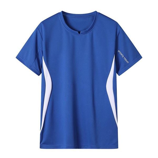 

running jerseys men's quick dry gym t-shirts breathable tees men fitness short sleeve t-shirt m-3xl man plus size sports, Black;blue