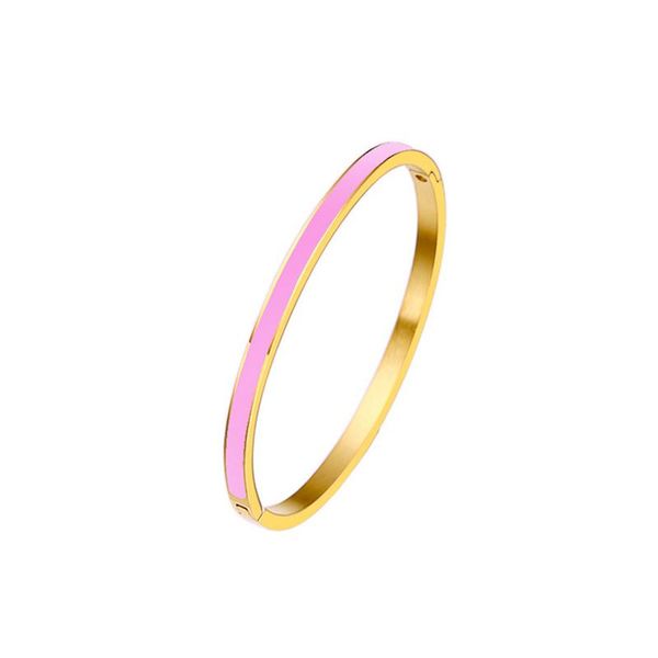 

bangle women jewelry prom accessories titanium steel red blue orange 10 color 4mm narrow enamel, Black