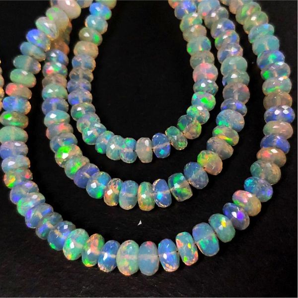 

other loose beads opal roundelle faceted 6-8mm wholesale for diy jewelry necklace 16cm