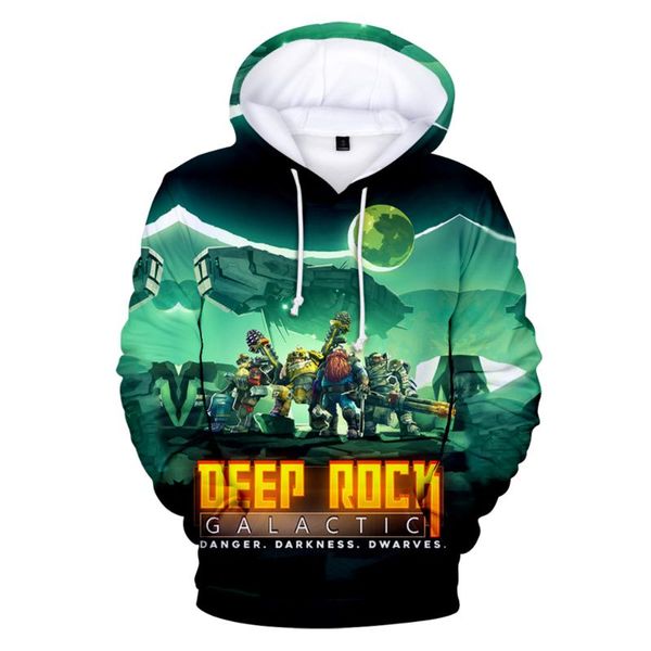 

men's hoodies & sweatshirts deep rock game 3d prints women men fashion long sleeve hooded sweatshirt casual streetwear clothes, Black