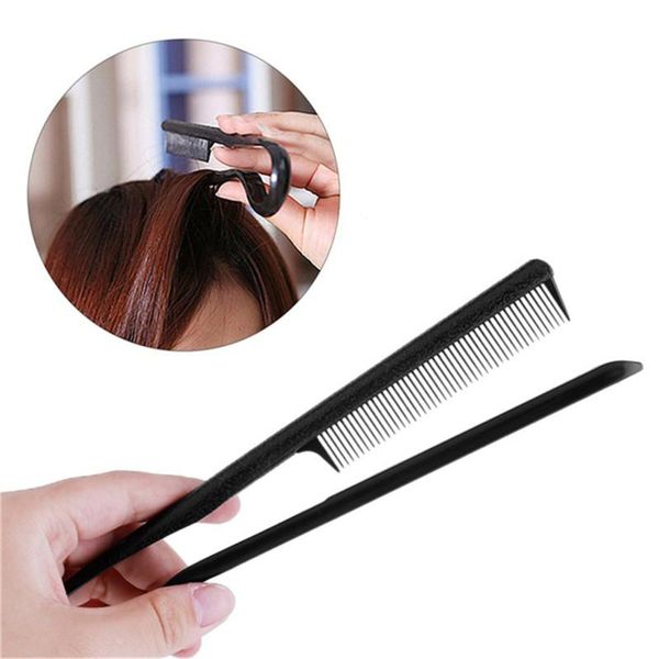 

hair brushes haircut straightening v shape black comb diy styling combs tool plastic clip-type hairdressing straightener tools, Silver