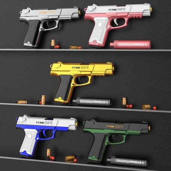 

54442021p85 pistol throwing eva safety soft bullet, manual loading, outdoor cs battle shooting toy, boy christmas gift 12 + y