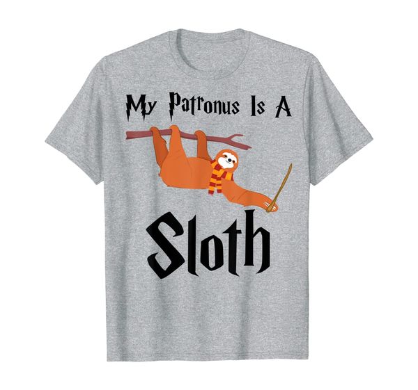 

my patronus is a sloth shirt cute sloth wizard lovers t-shirt, White;black