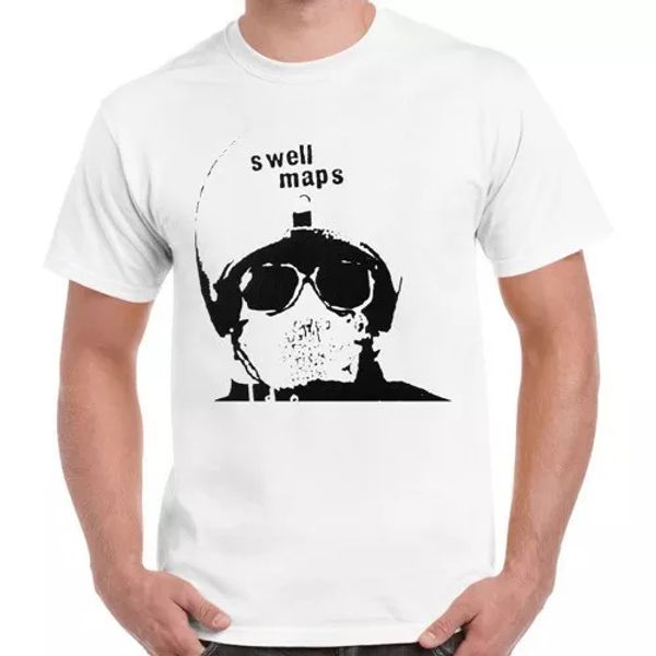 

swell maps punk rock 70s retro t shirt 1609, White;black