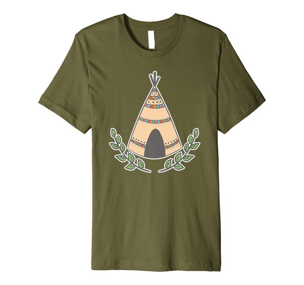 

native american teepee retro pride premium t-shirt, White;black