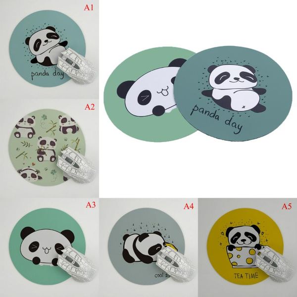 

mouse pads & wrist rests 1pcs cute panda animal pad round mousepad 200x200mm office tablet mats lapgaming mousepads