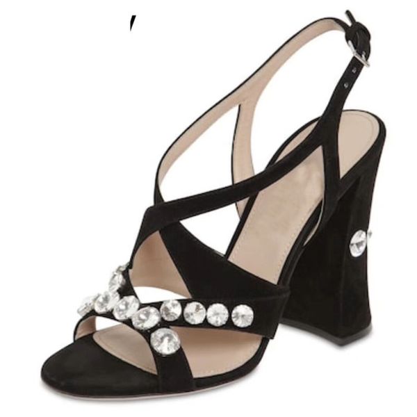 

sandals women jewellery diamond crystal high heel bling summer bridal wedding shoes gold dress sandalies feninina wgq2, Black