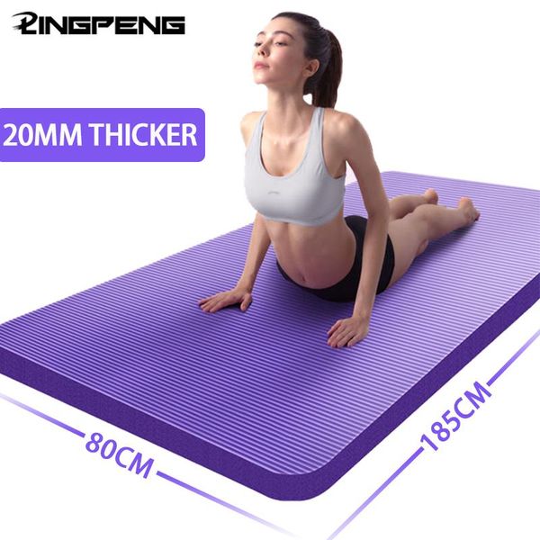 

yoga mats 185 * 80cm larger nbr mat anti-slip healthy exercise fitness for gym home tasteless pads
