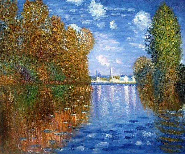 

autumn at argenteuil by claude monet landscape oil paintings on canvas hand painted wall art ps to artworks office, home decoration no frame