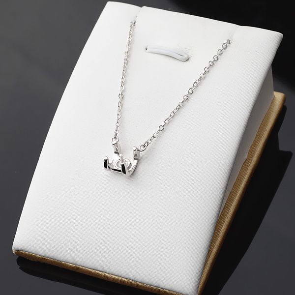 

diy pearl jewelry accessories s925 silver h silver necklace female 7-7.5 set clavicle chain cow head pendant empty support 457