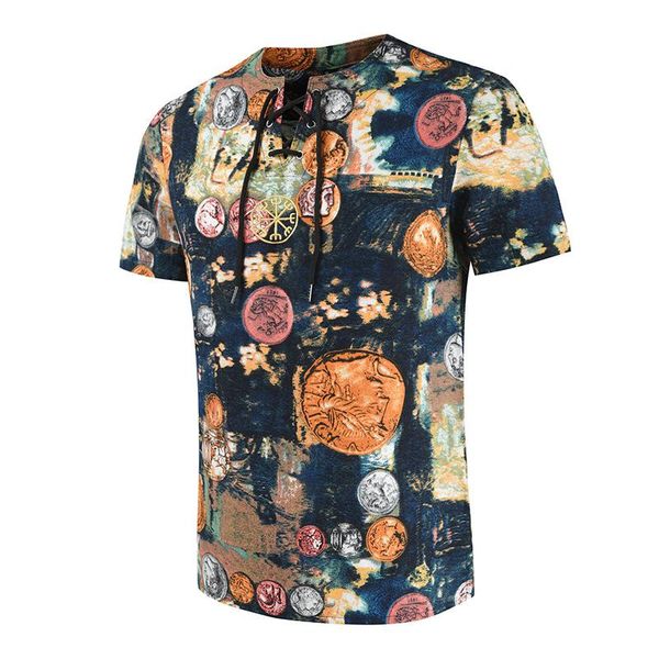 

men's t-shirts 2021 summer cotton and linen round neck short-sleeved t-shirt printing youth hedging t, White;black