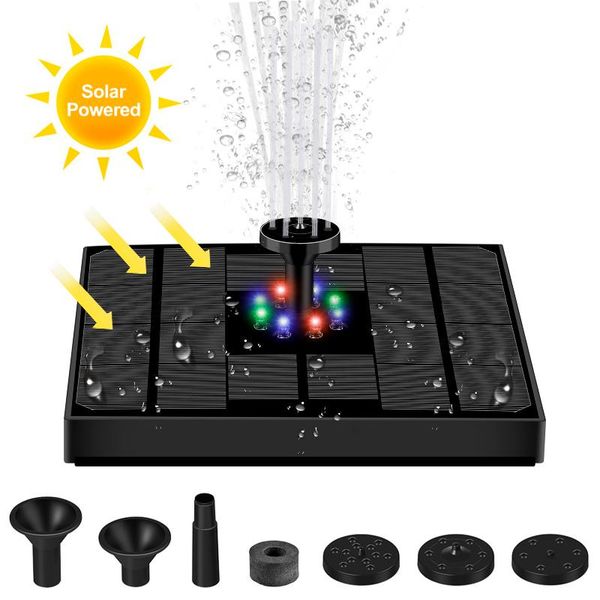 

solar fountain led colorful light swimming pool eight lights in three colors suitable for garden pond etc decorations