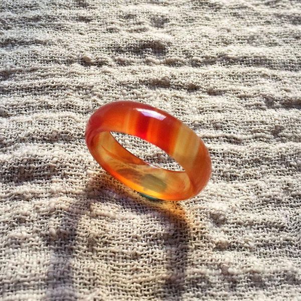 

cluster rings natural red agate ring for men women with texture handmade brand jadeite jade jewelry stone 1 iece, Golden;silver