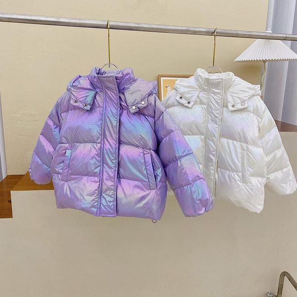 

jackets 2021 korean girls boys thicken down coat frill winter fashion kids jacket 2-8 years, Blue;gray