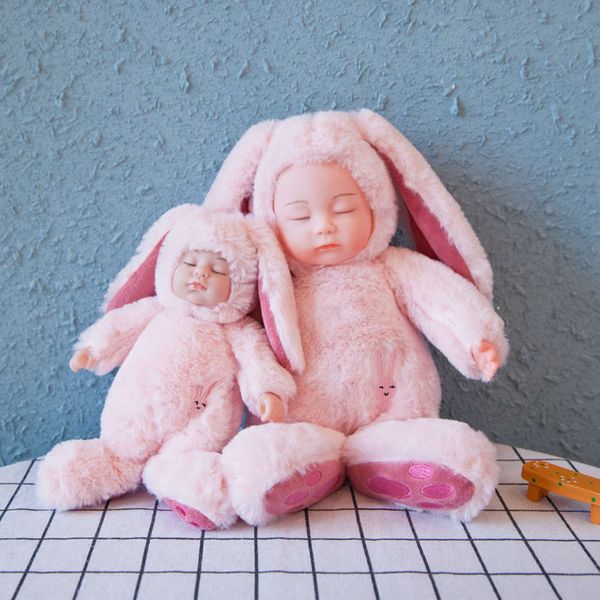 

goodnight sleep plush toy sleeping doll sleeping doll baby, Blue