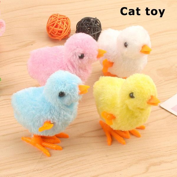 

cat toys toy wind up jumping chicken funny pet interactive gifts teaser kittens dog supplies cats games accessories