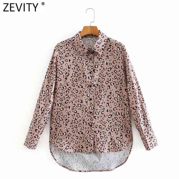 

women vintage leopard print casual smock blouse office lady turn down collar business shirts chic blusas ls7488 210420, White