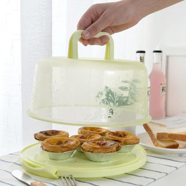 

portable 8in cake box carrier transparent cupcake bread storage container baking accessories packing supplies bottles & jars