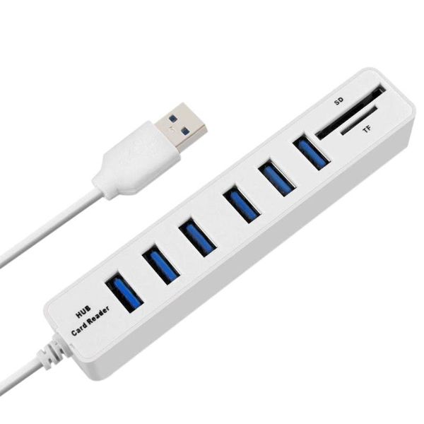 

hubs 8 ports 2.0 hub sd/tf memory card reader splitter 480mbps high speed usb multi port for computer lappc